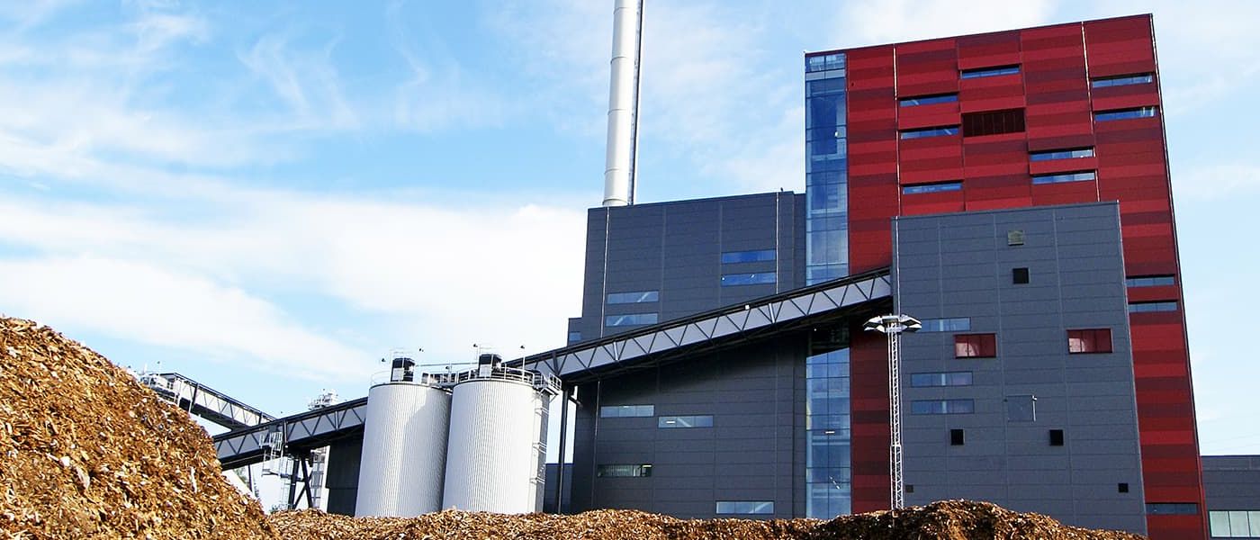 KWK Anlage Biomasse (Holzhackschnitzel, Holzpellets, Stroh) betrieben wird. Zum Einsatz in Wärmenetze.